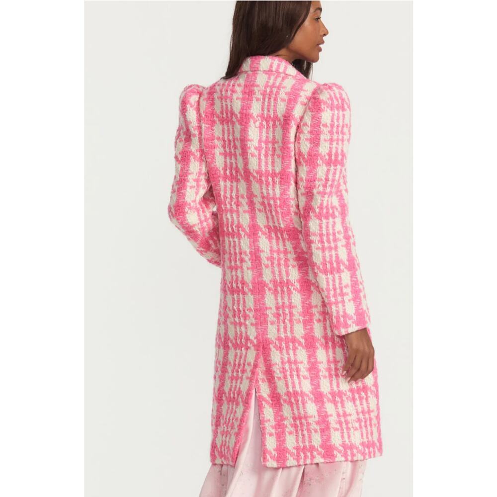 Love Shack Fancy Asryn Coat in Majestic Pink Tweed Size Large - Picture 7 of 16